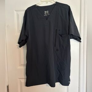 Barco Uniforms Charcoal V-Neck Scrub Top